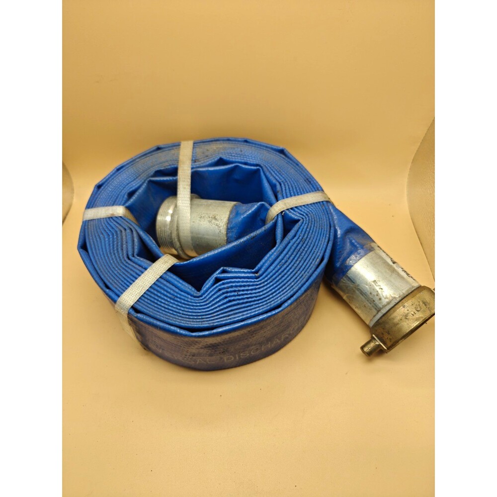 Fleet Farm 2in x 25ft Lay Flat Discharge Hose with Nylon Couplings
